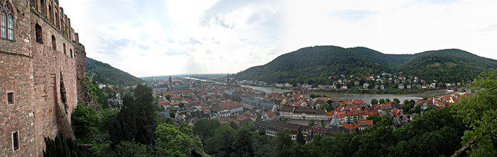 Blick auf Heidelberg; Bild größerklickbar